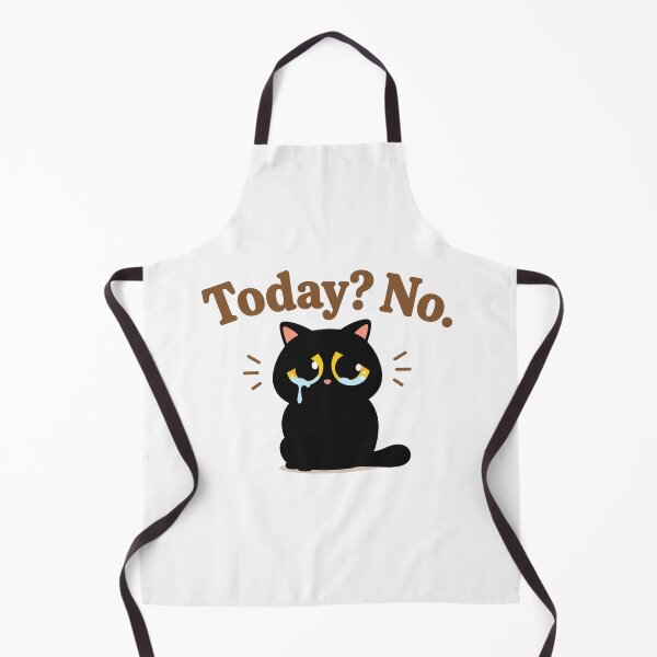 Item preview, Today No Funny Sad Kawaii Black Cat Tired Mood Sarcastic Humor Art designed and sold by PrintAura15.