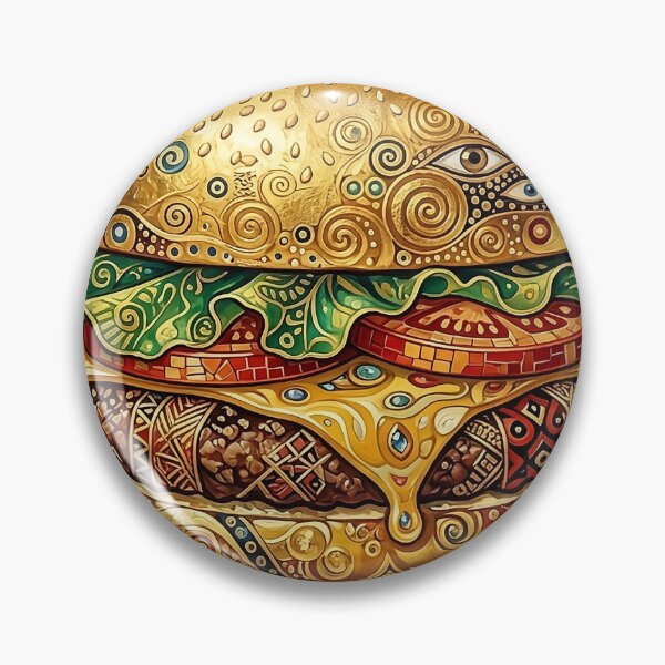 Item preview, The Sacred Golden Cheeseburger Icon designed and sold by Lovely Elen.