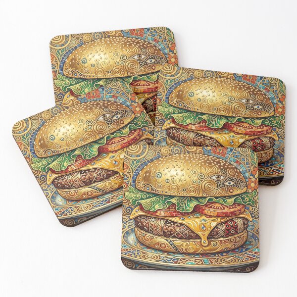 Item preview, The Sacred Golden Cheeseburger Icon designed and sold by Lovely Elen.