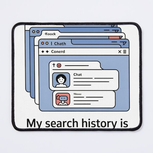 Item preview, My Search History Is AI Conversations Now designed and sold by Bianca Oltean.