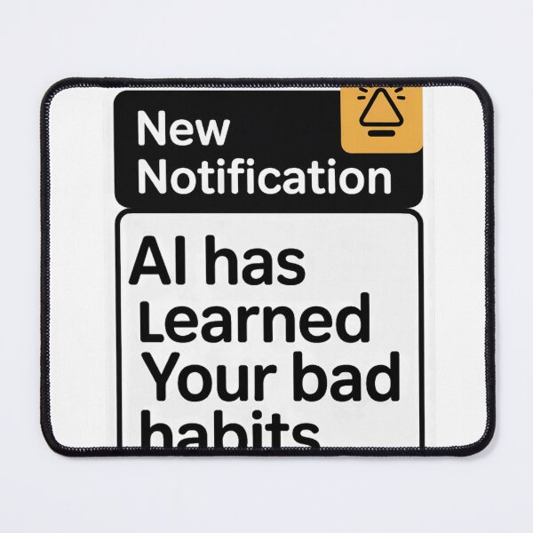 Item preview, AI Has Learned Your Bad Habits Tech Humor designed and sold by Bianca Oltean.