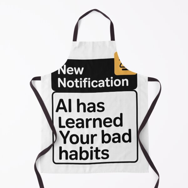 Item preview, AI Has Learned Your Bad Habits Tech Humor designed and sold by Bianca Oltean.