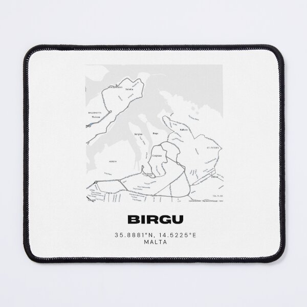 Item preview, Birgu Map Print | Minimalist Street Map of Birgu, Malta designed and sold by RM-Journey.