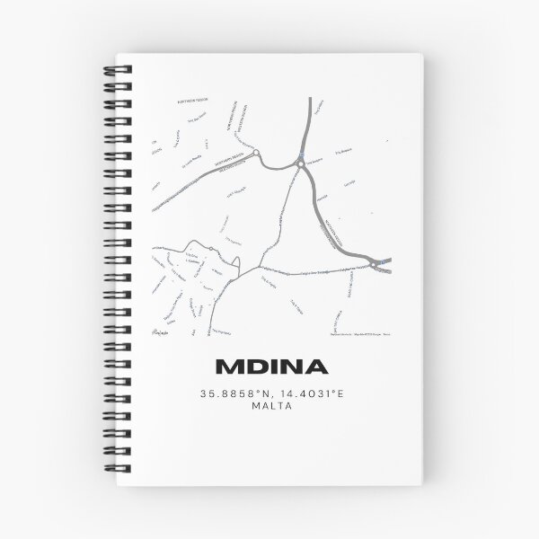 Item preview, Mdina Map Print | Minimalist Street Map of Mdina, Malta designed and sold by RM-Journey.