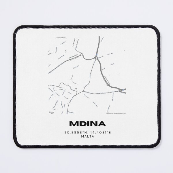 Item preview, Mdina Map Print | Minimalist Street Map of Mdina, Malta designed and sold by RM-Journey.