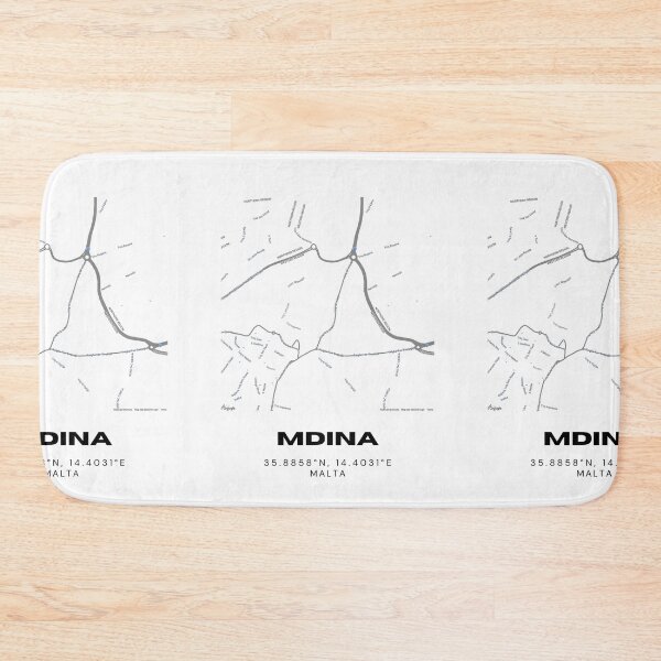 Item preview, Mdina Map Print | Minimalist Street Map of Mdina, Malta designed and sold by RM-Journey.