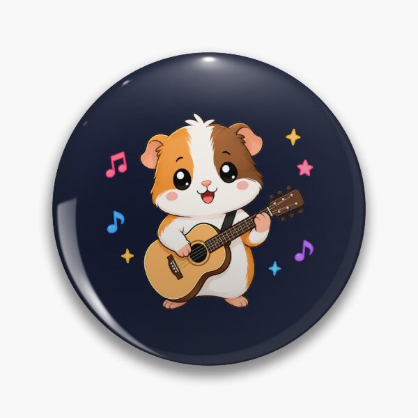 Item preview, Cute Guinea Pig Playing Acoustic Guitar Cartoon Music designed and sold by Seculinator.