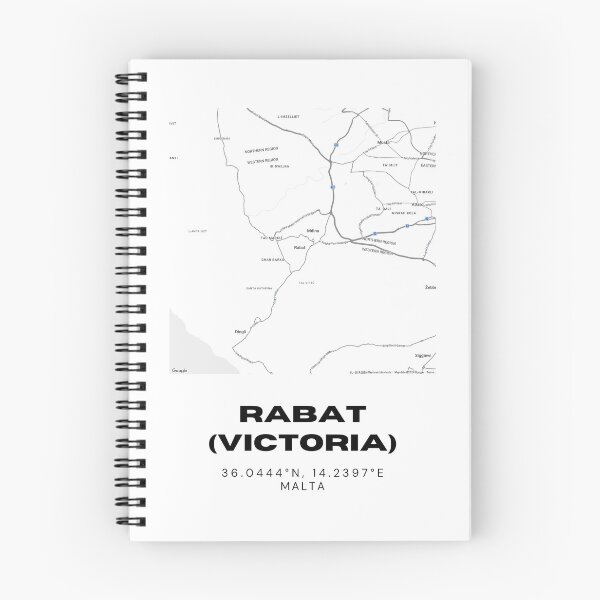 Artikelvorschau, Rabat (Victoria) Stadtplan zum Ausdrucken | Minimalistischer Stadtplan von Victoria, Gozo entworfen und verkauft von RM-Journey.