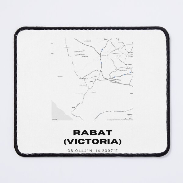 Item preview, Rabat (Victoria) Map Print | Minimalist Street Map of Victoria, Gozo designed and sold by RM-Journey.