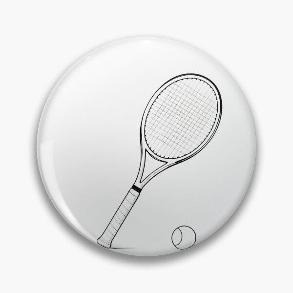 Item preview, Minimalist Tennis Racket Line Art designed and sold by Gallery-yuuna .