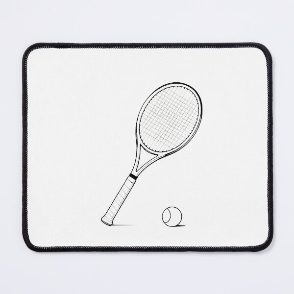 Item preview, Minimalist Tennis Racket Line Art designed and sold by Gallery-yuuna .