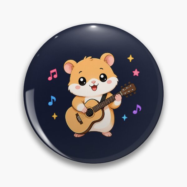 Item preview, Cute Hamster Playing Acoustic Guitar Cartoon Music designed and sold by Seculinator.