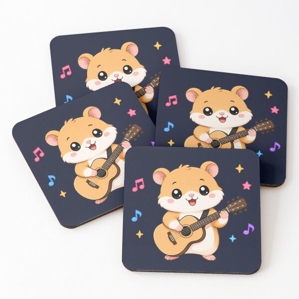 Item preview, Cute Hamster Playing Acoustic Guitar Cartoon Music designed and sold by Seculinator.