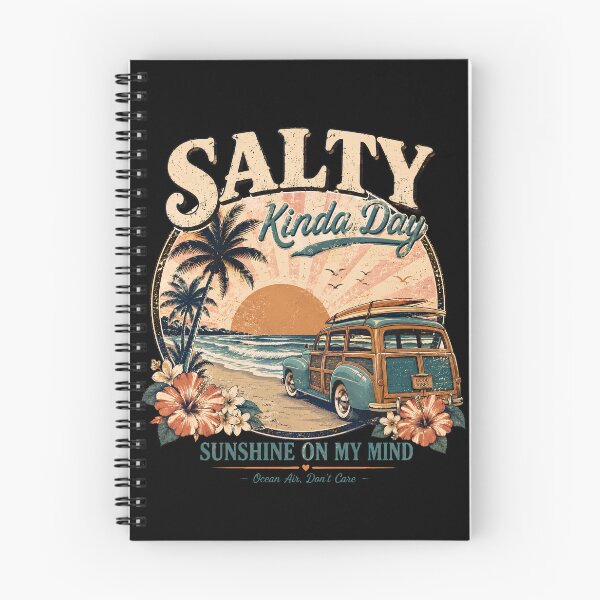 Item preview, Salty Kinda Day Retro Surf Woodie Wagon Beach designed and sold by BumbleBloom7.