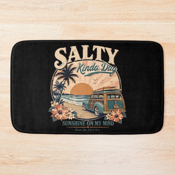 Item preview, Salty Kinda Day Retro Surf Woodie Wagon Beach designed and sold by BumbleBloom7.
