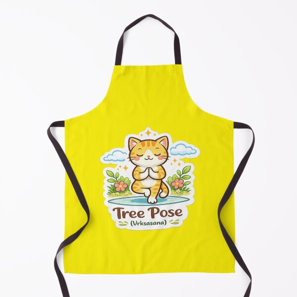 Item preview, Cute Yoga Cat – Tree Pose (Vrikshasana) Kawaii Sticker designed and sold by Trigart-art.