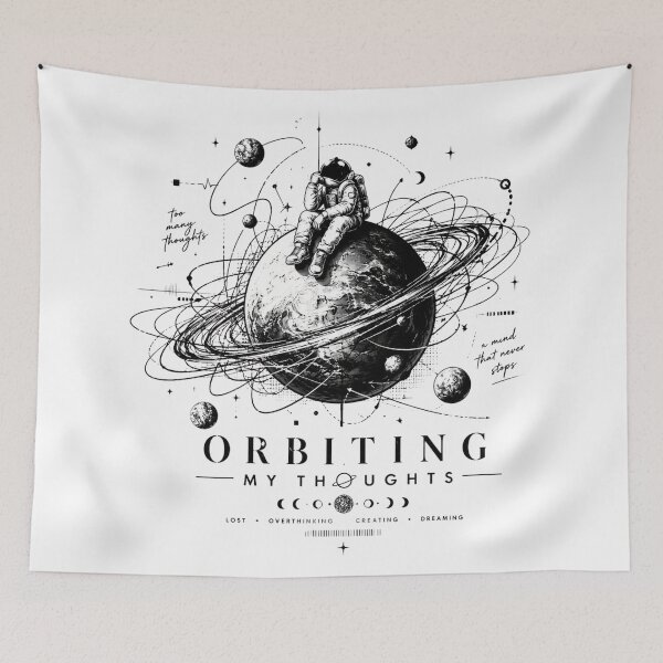 Item preview, Orbiting My Thoughts designed and sold by thesmokeydogs.