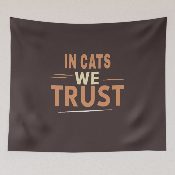 Item preview, In Cats We Trust Funny Cat Lover Typography T-Shirt designed and sold by HeartAndArtShop.