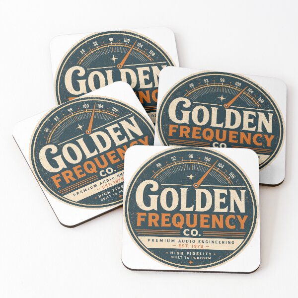 Item preview, Golden Frequency Co. - Vintage Audio Logo designed and sold by Golden Era Studio.