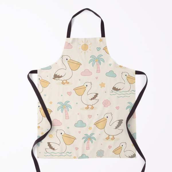 Item preview, Tropical Beach Pelican Pattern - Children's Summer Design with Animals and Palm Trees designed and sold by charlypicazo.