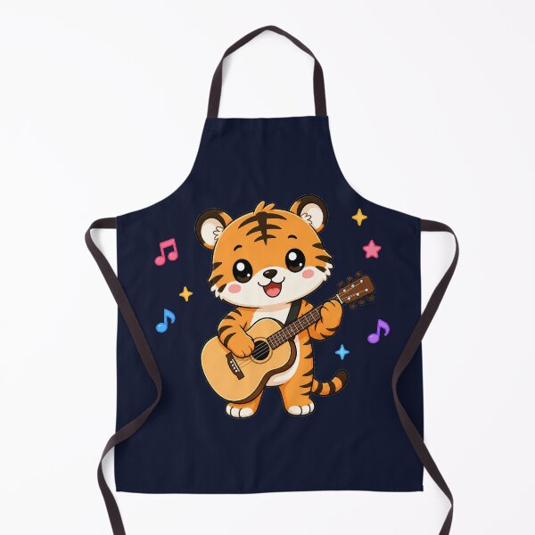 Item preview, Cute Tiger Playing Acoustic Guitar Cartoon Music designed and sold by Seculinator.