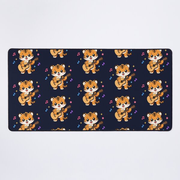 Item preview, Cute Tiger Playing Acoustic Guitar Cartoon Music designed and sold by Seculinator.