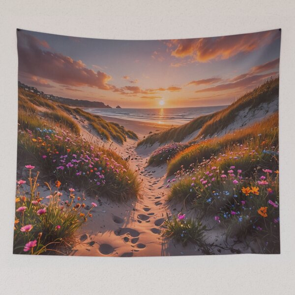 Item preview, Golden Beach Sunset Wall Art designed and sold by BeautifulVirtues.