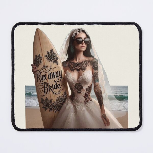 Item preview, Gothic Party Bride Wood Surfboard designed and sold by Voodoo Store Paranormal Collections.