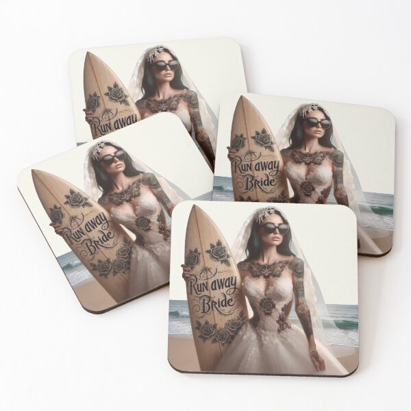Item preview, Gothic Party Bride Wood Surfboard designed and sold by Voodoo Store Paranormal Collections.