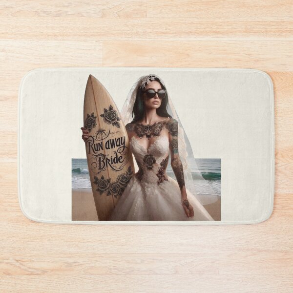 Item preview, Gothic Party Bride Wood Surfboard designed and sold by Voodoo Store Paranormal Collections.