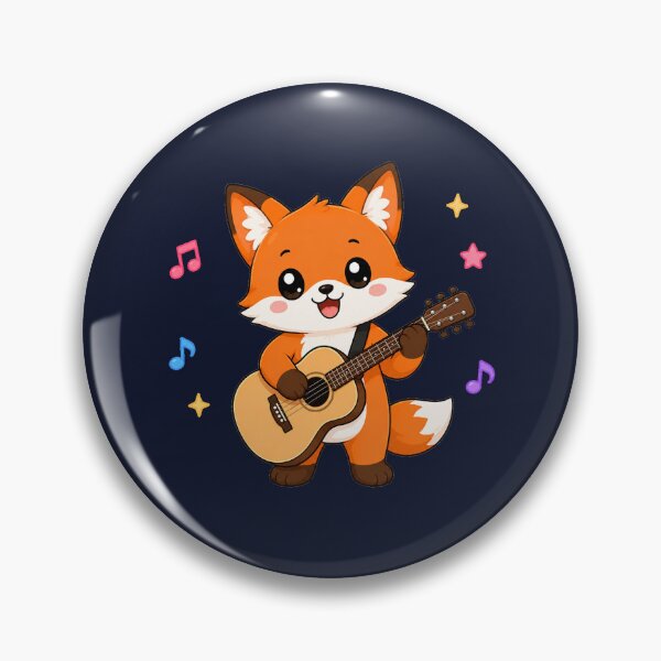 Item preview, Cute Fox Playing Acoustic Guitar Cartoon Music designed and sold by Seculinator.
