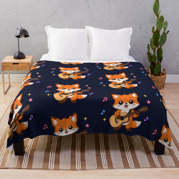 Item preview, Cute Fox Playing Acoustic Guitar Cartoon Music designed and sold by Seculinator.