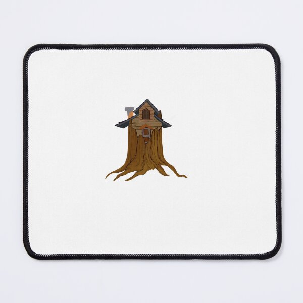 Item preview, Cozy Fantasy Tree Stump House Illustration designed and sold by Markedin.