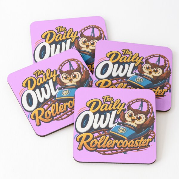 Item preview, The daily owl rollercoaster designed and sold by Creative Owlet.