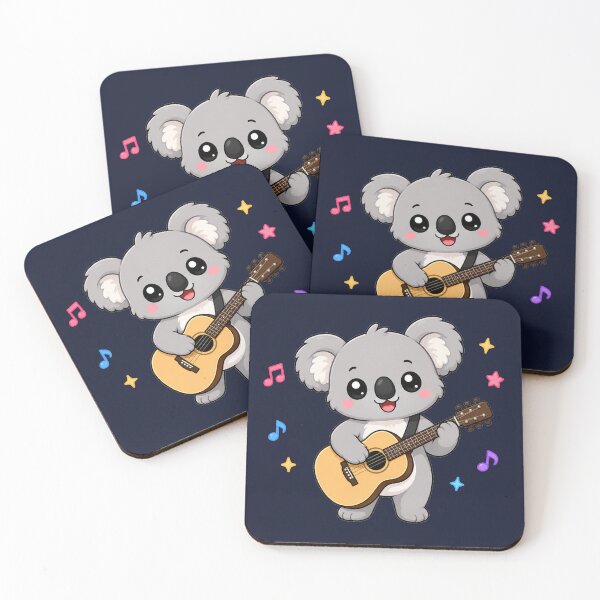 Item preview, Cute Koala Playing Acoustic Guitar Cartoon Music designed and sold by Seculinator.