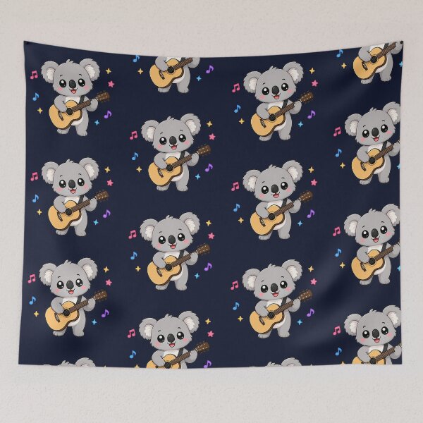 Item preview, Cute Koala Playing Acoustic Guitar Cartoon Music designed and sold by Seculinator.