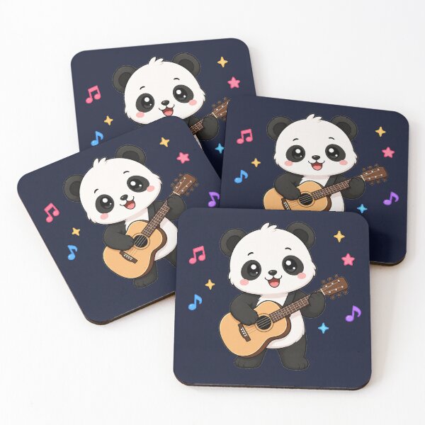 Item preview, Cute Panda Playing Acoustic Guitar Cartoon Music designed and sold by Seculinator.