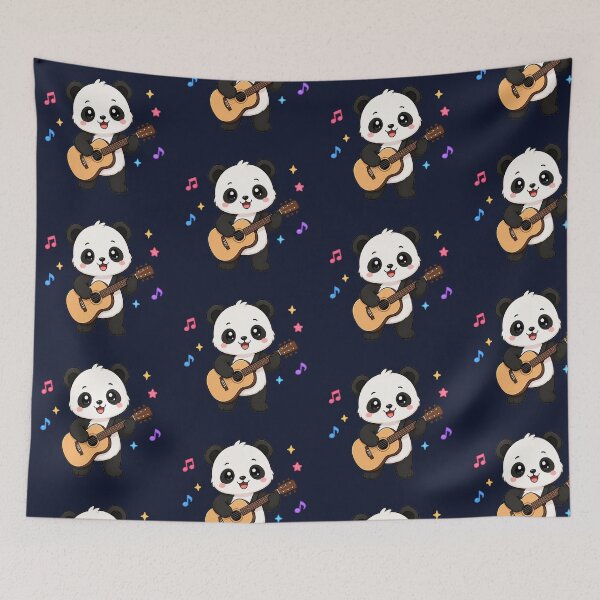 Item preview, Cute Panda Playing Acoustic Guitar Cartoon Music designed and sold by Seculinator.