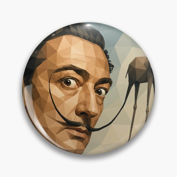 Item preview, Low Poly Salvador Dalí Surreal Portrait designed and sold by LowPolyStars.