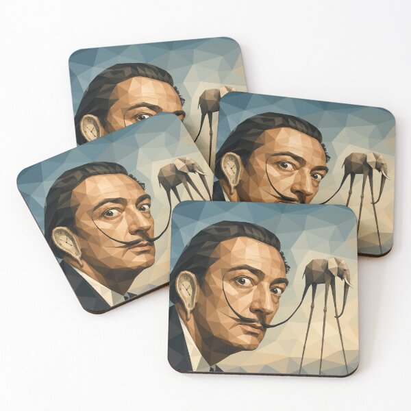 Item preview, Low Poly Salvador Dalí Surreal Portrait designed and sold by LowPolyStars.