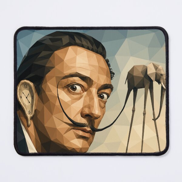 Item preview, Low Poly Salvador Dalí Surreal Portrait designed and sold by LowPolyStars.