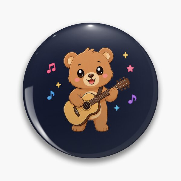 Item preview, Cute Bear Playing Acoustic Guitar Cartoon Music designed and sold by Seculinator.