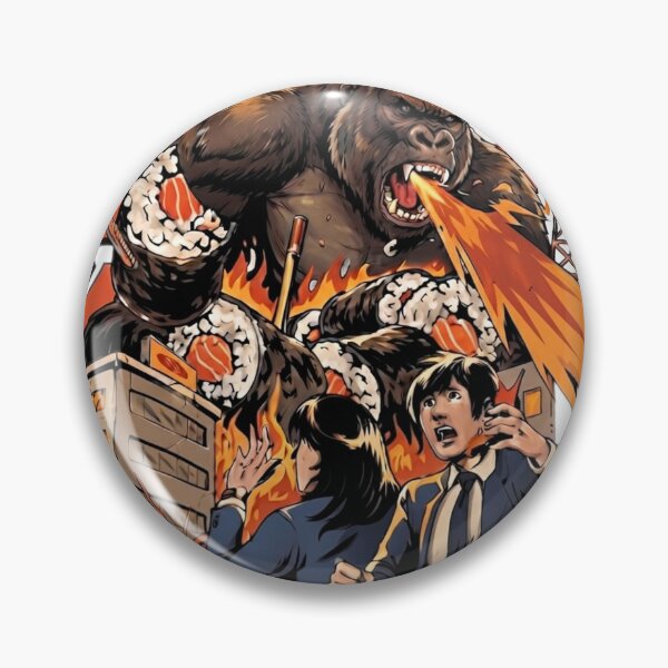 Item preview, Gorilla attacks city with sushi designed and sold by Ahmedsyde.