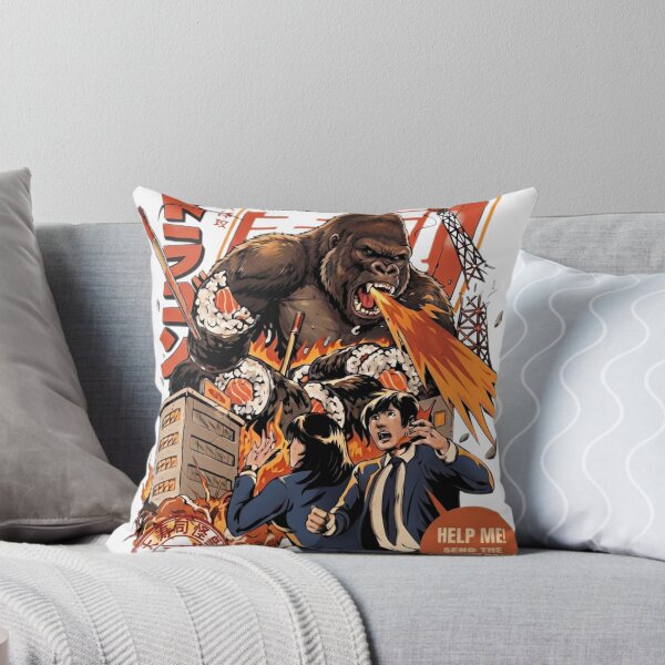 Item preview, Gorilla attacks city with sushi designed and sold by Ahmedsyde.
