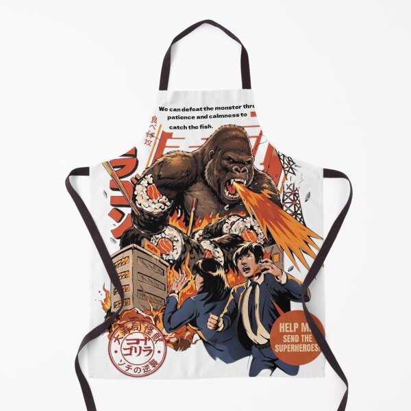 Item preview, Gorilla attacks city with sushi designed and sold by Ahmedsyde.