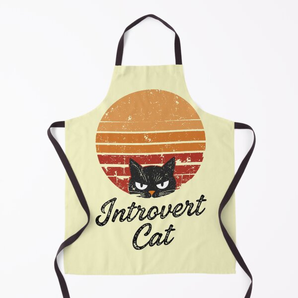 Item preview, Introvert Cat Black Cat Retro Sunset Vintage designed and sold by AstronautMerch.