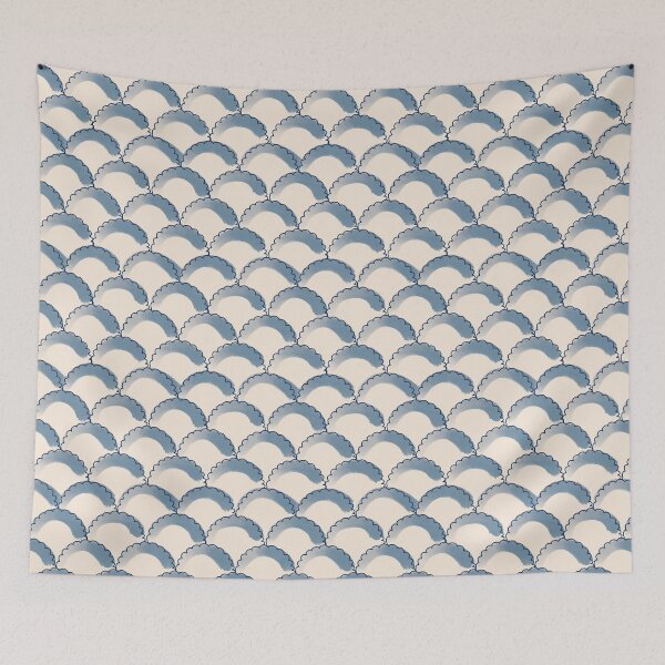 Item preview, Coastal Scallop Watercolor Fan Shell Pattern designed and sold by Studio Pico.