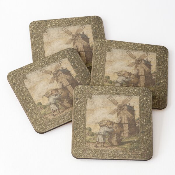 Item preview, Medieval Cat Miller at the Windmill Manuscript Art designed and sold by PictorialWhimsy.