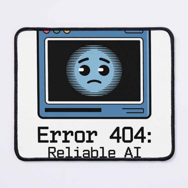 Item preview, Error 404 Reliable AI Not Found Retro AI Humor designed and sold by Bianca Oltean.