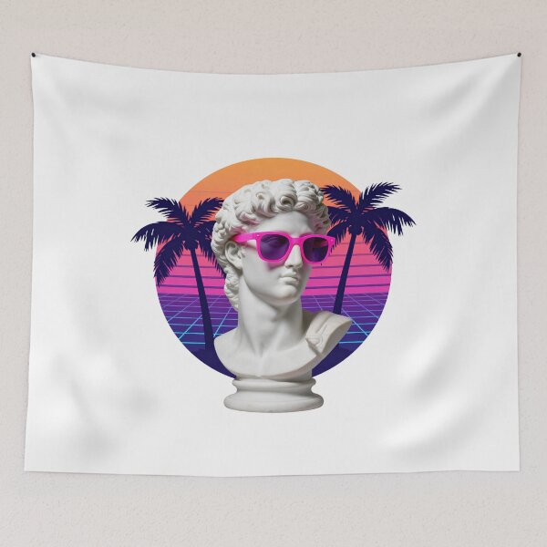 Item preview, Vaporwave David Statue Retro 80s Aesthetic designed and sold by Gallery-yuuna .